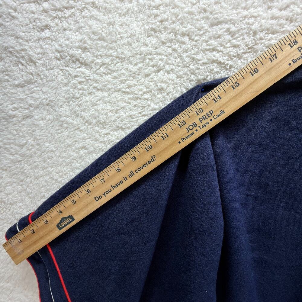 Christian Dior Monsieur Men Bathrobe Navy Blue One Size Red White Piping Belted - Picture 6 of 11